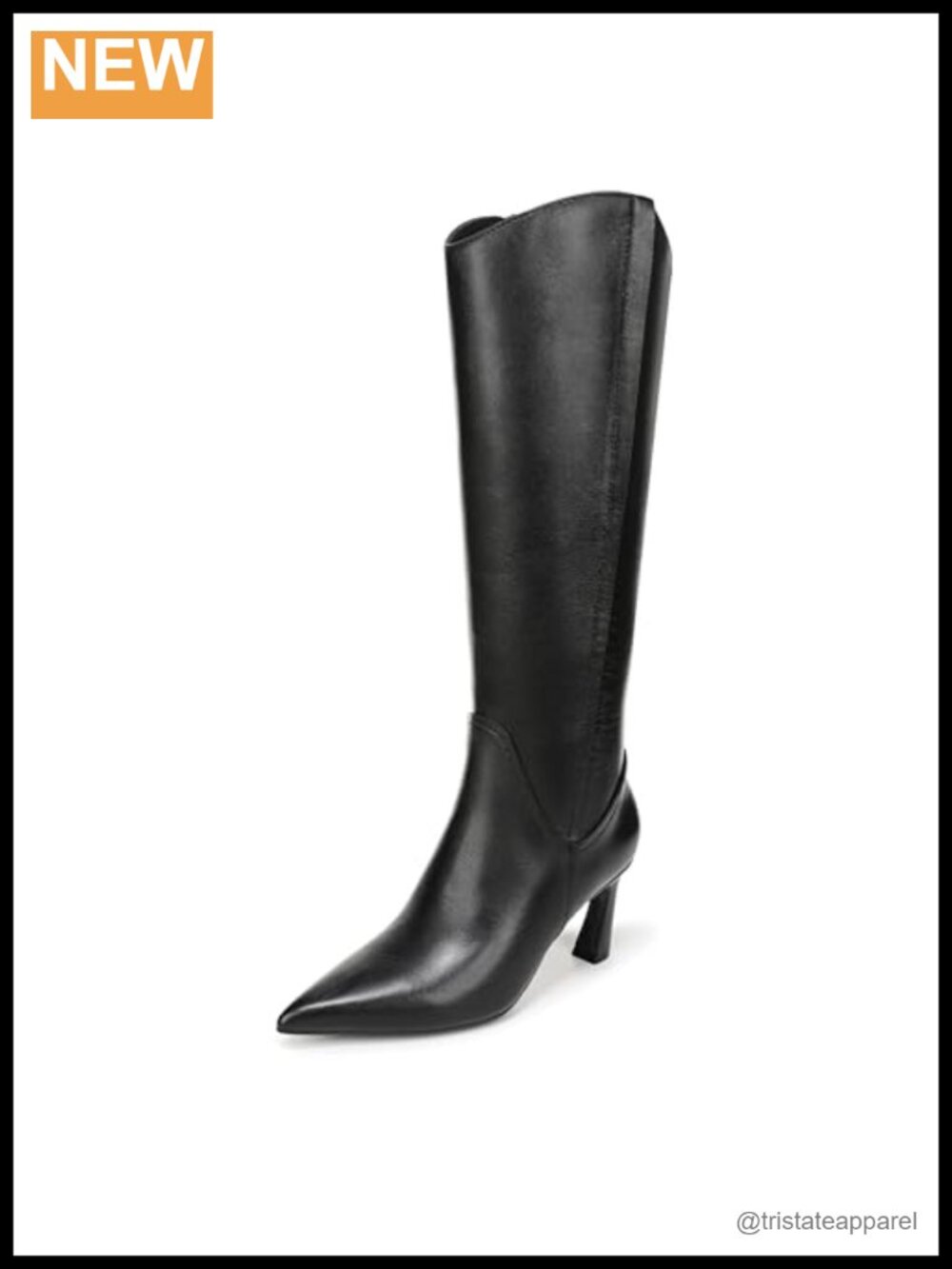 Naturalizer Knee High Boots Narrow Calf Leather Pointed Toe 2.75in Heel